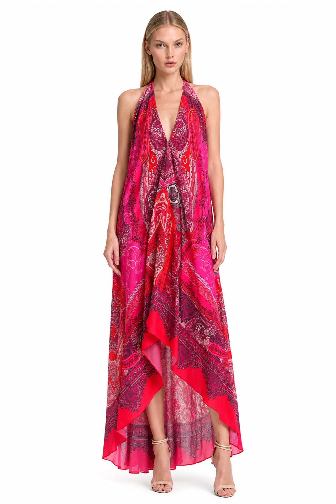 3 Way Style Hi Low Maxi Dress